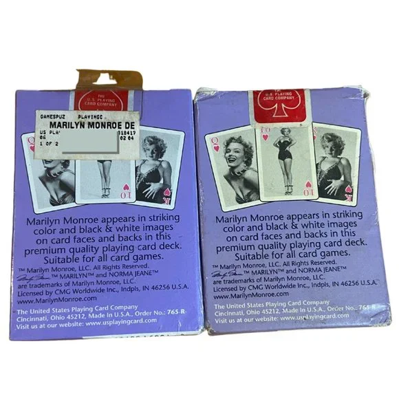 2 Decks of budoir Marilyn Monroe Sealed Playing Cards - Picture 2 of 6